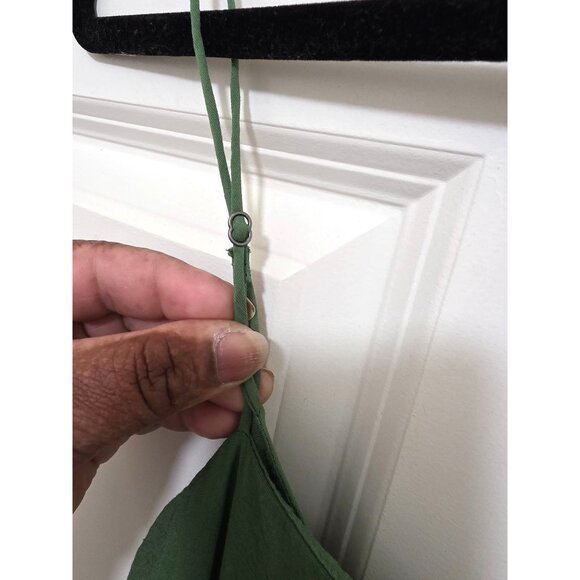 Abercrombie & Fitch Green Sleeveless Tiered Maxi Dress Adjustable Straps & Side - Picture 6 of 11